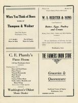 Thompson and Weidner, W.S. Reister and Sons, C.E. Plumly's, The Farmers Union Store, Washington County 1920